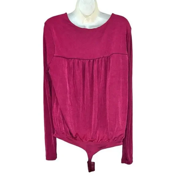 Intimately Free People Turnt Bodysuit in Very Berry NWT Size XL - Picture 3 of 6